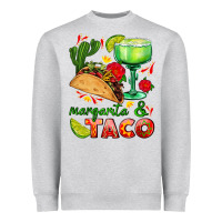 Heather Grey margarita and taco Heavyweight Sweatshirt - AdoDesignShop