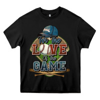 Black for the love of the game baseball Heavy Core Tee - HowdyJamesFarm