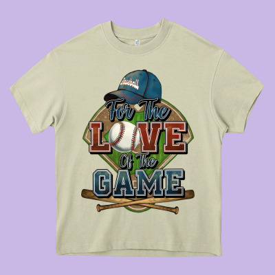 For The Love Of The Game Baseball Heavy Core Tee Designed By Howdyjamesfarm