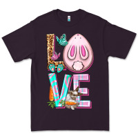 Plum Love Rabbit Easter Day Premium Tee - HowdyJamesFarm