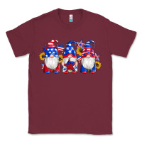 Burgundy american flag gnomes sunflowers star Classic Tee - Artiststas