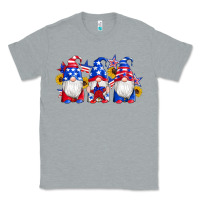 Heather Grey american flag gnomes sunflowers star Classic Tee - Artiststas