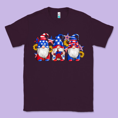 American Flag Gnomes Sunflowers Star Classic Tee Designed By Artiststas