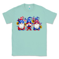 Seafoam american flag gnomes sunflowers star Classic Tee - Artiststas