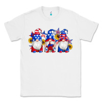 White american flag gnomes sunflowers star Classic Tee - Artiststas