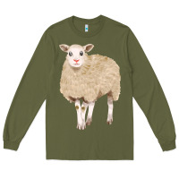 Army Green sheep Long Sleeve Tee - FaDigitalArtStudio