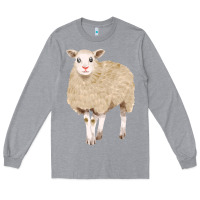 Heather Grey sheep Long Sleeve Tee - FaDigitalArtStudio