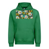 Emerald Sunflower And Daisy With Leopard Urban Hoodie - RanaPortraitStore