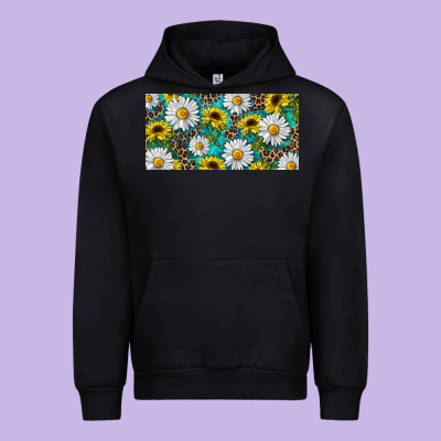 Sunflower And Daisy With Leopard Urban Hoodie Designed By Ranaportraitstore