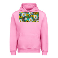 Fuchsia Pink Sunflower And Daisy With Leopard Urban Hoodie - RanaPortraitStore