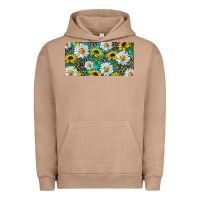 Pigment Burro Sunflower And Daisy With Leopard Urban Hoodie - RanaPortraitStore