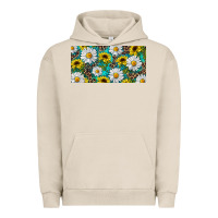 Pigment French Oak Sunflower And Daisy With Leopard Urban Hoodie - RanaPortraitStore