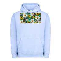 Pigment Grape Ice Sunflower And Daisy With Leopard Urban Hoodie - RanaPortraitStore