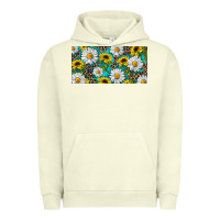 Pigment Pistachio Sunflower And Daisy With Leopard Urban Hoodie - RanaPortraitStore