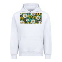White Sunflower And Daisy With Leopard Urban Hoodie - RanaPortraitStore