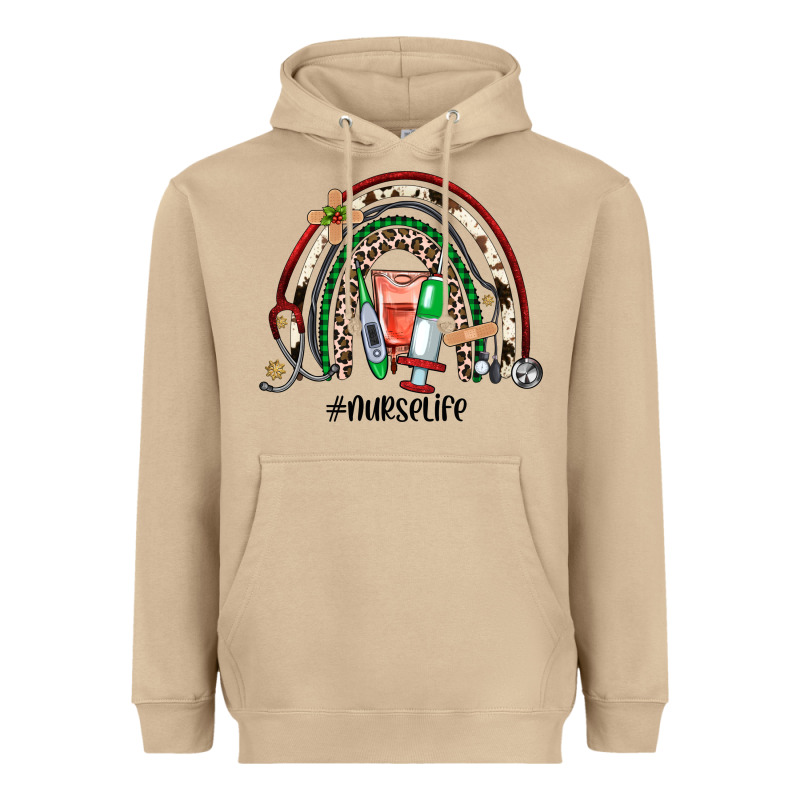 Christmas Nurselife Rainbow Heavyweight Hoodie by JahusDesignShop | Teevron