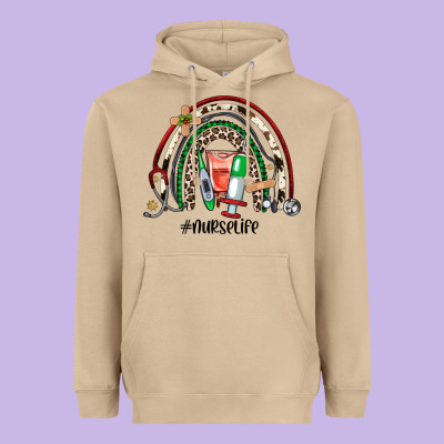 Christmas Nurselife Rainbow Heavyweight Hoodie Designed By Jahusdesignshop
