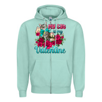 Seafoam my cat is my valentine Zipper Hoodie - AdoDesignShop