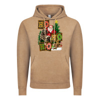 Vintage Coffee Christmas Trex Ho Ho Ho Santa Vintage Hoodie - FaDigitalArtStudio