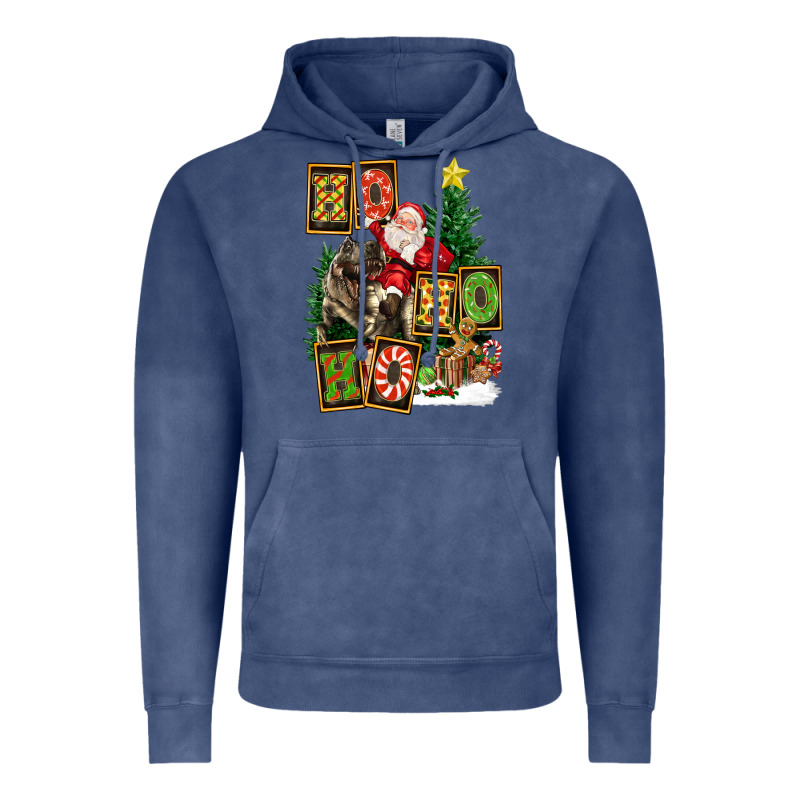 Christmas Trex Ho Ho Ho Santa Vintage Hoodie by FaDigitalArtStudio | Teevron