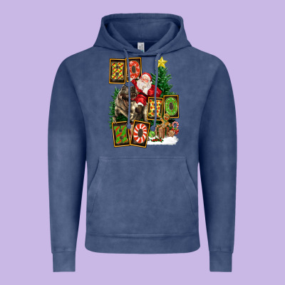 Christmas Trex Ho Ho Ho Santa Vintage Hoodie Designed By Fadigitalartstudio