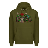 Army Green Western Papa Deer Hunting Premium Hoodie - LillyAllenDesigns