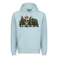Blue Mist Western Papa Deer Hunting Premium Hoodie - LillyAllenDesigns