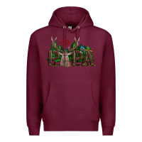 Burgundy Western Papa Deer Hunting Premium Hoodie - LillyAllenDesigns