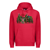 Cardinal Western Papa Deer Hunting Premium Hoodie - LillyAllenDesigns