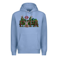 Colony Blue Western Papa Deer Hunting Premium Hoodie - LillyAllenDesigns