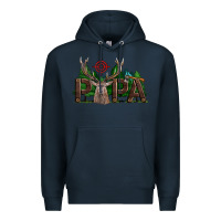 Navy Western Papa Deer Hunting Premium Hoodie - LillyAllenDesigns