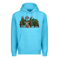Ocean Blue Western Papa Deer Hunting Premium Hoodie - LillyAllenDesigns