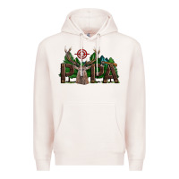 Pale Pink Western Papa Deer Hunting Premium Hoodie - LillyAllenDesigns