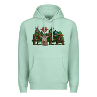 Seafoam Western Papa Deer Hunting Premium Hoodie - LillyAllenDesigns
