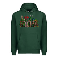 Sports Green Western Papa Deer Hunting Premium Hoodie - LillyAllenDesigns