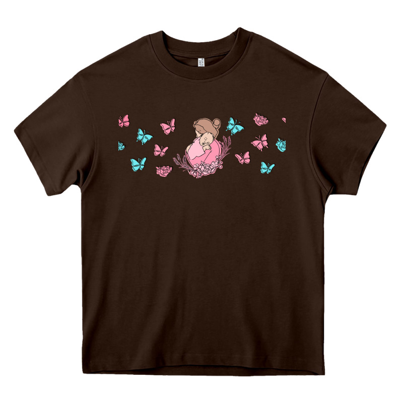 Butterflies And Mom Heavy Core Tee by TumblerDesignByShophia | Teevron