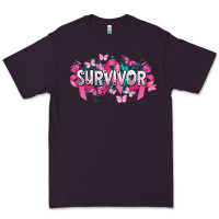 Plum Cancer survivor Cancer Awareness Premium Tee - HowdyJamesFarm