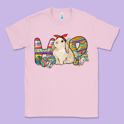 Hop Rabbit Easter Day Classic Tee Designed By Howdyjamesfarm
