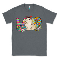 Charcoal Heather Hop rabbit Easter Day Classic Tee - HowdyJamesFarm