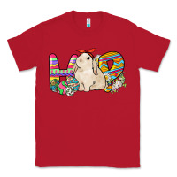 Red Hop rabbit Easter Day Classic Tee - HowdyJamesFarm