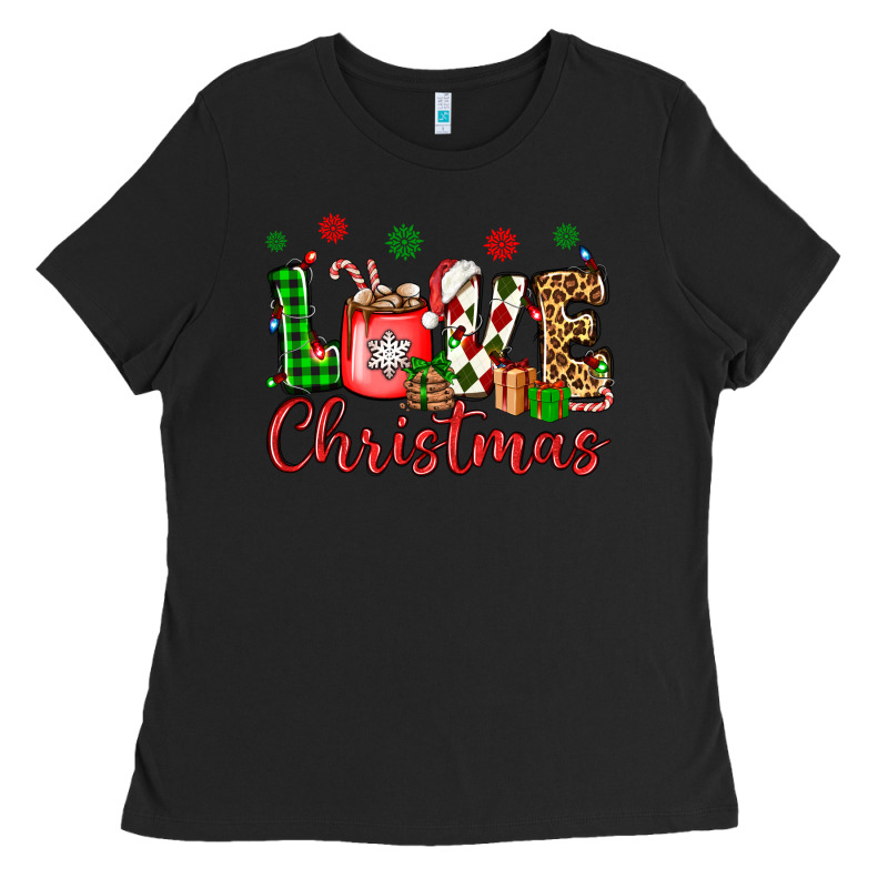 Love Christmas Ladies Tee by OliviaCreatesArt | Teevron