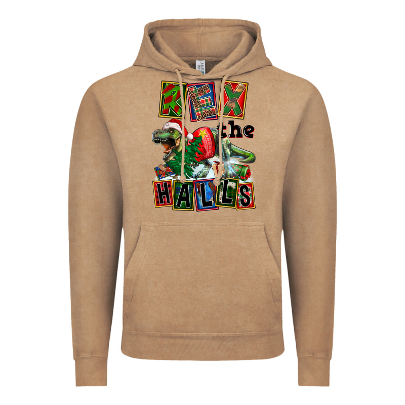 Rex The Halls Vintage Hoodie by FaDigitalArtStudio | Teevron