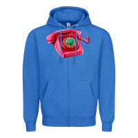 True Royal pink telephone Zipper Hoodie - AdoDesignShop