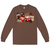 Chestnut Chocolate Love Coffee Cups Long Sleeve Tee - FaDigitalArtStudio