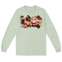 Matcha Chocolate Love Coffee Cups Long Sleeve Tee - FaDigitalArtStudio