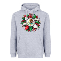 Heather Grey Christmas sunflower Mexican flag Heavyweight Hoodie - JahusDesignShop