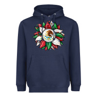 Navy Christmas sunflower Mexican flag Heavyweight Hoodie - JahusDesignShop