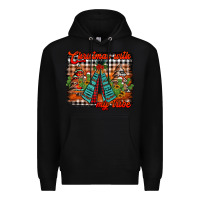 Black christmas with my tribe Premium Hoodie - Jasminsmagicworld