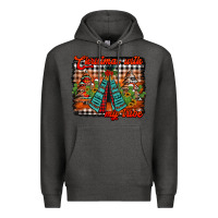 Charcoal Heather christmas with my tribe Premium Hoodie - Jasminsmagicworld