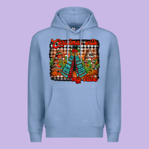 Christmas With My Tribe Premium Hoodie Designed By Jasminsmagicworld